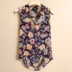 Floral Open Back top